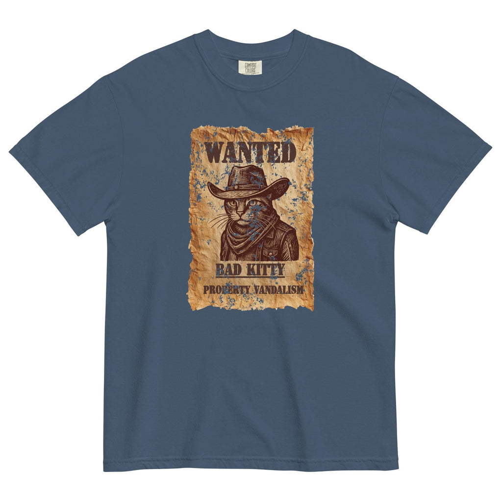 Funny Cat Wanted Poster Shirt Comfort Colors funny Bad Cat T-Shirt Unisex garment-dyed tee