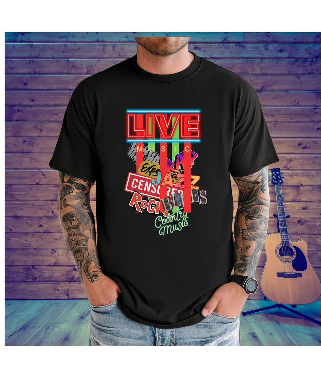 Comfort Colors Live Music T-Shirt: Unisex Heavyweight Cotton Tee