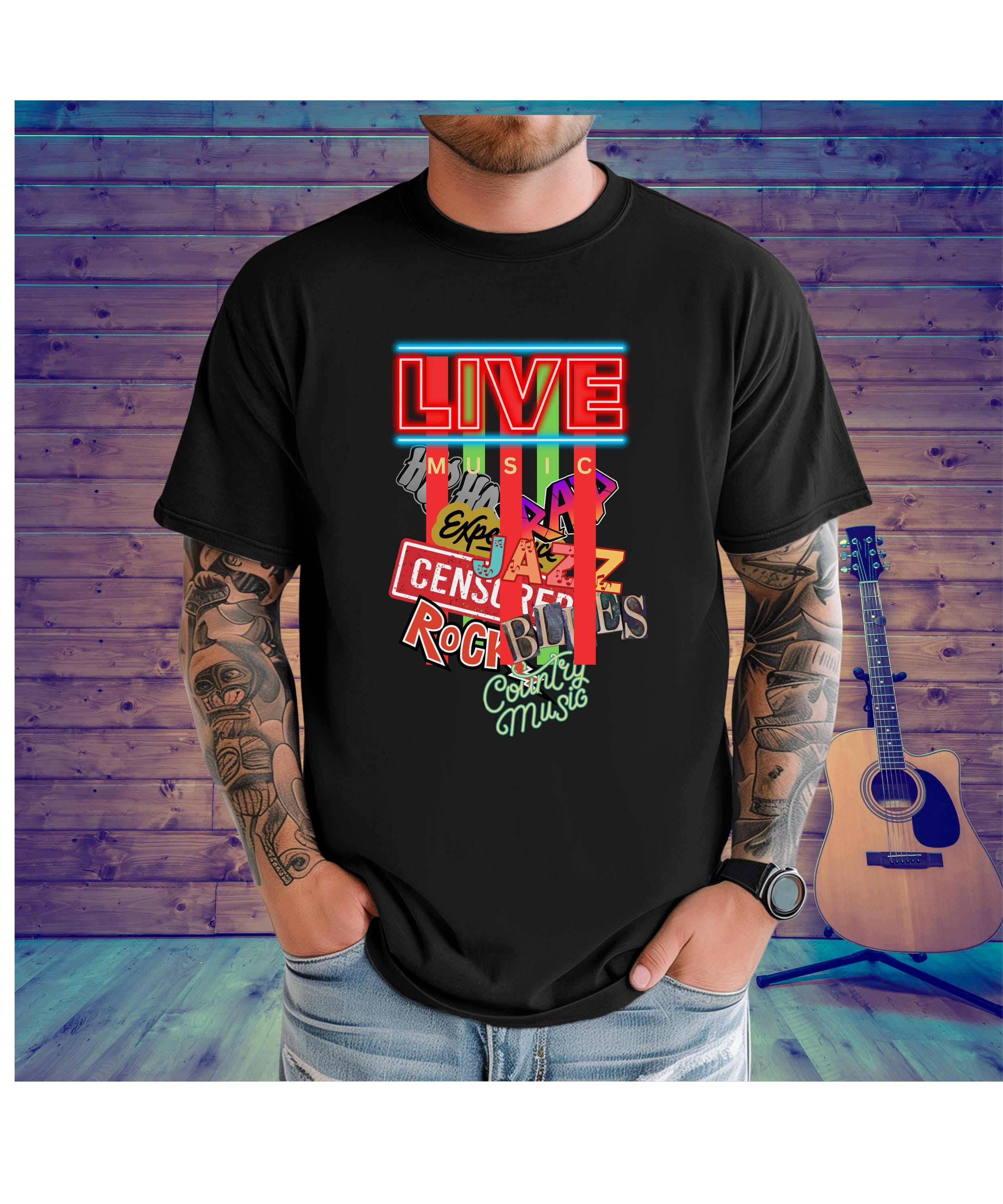 Comfort Colors Live Music T-Shirt: Unisex Heavyweight Cotton Tee