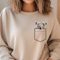 Koala Sweatshirt, Faux Pocket Personalized Animal Hoodie