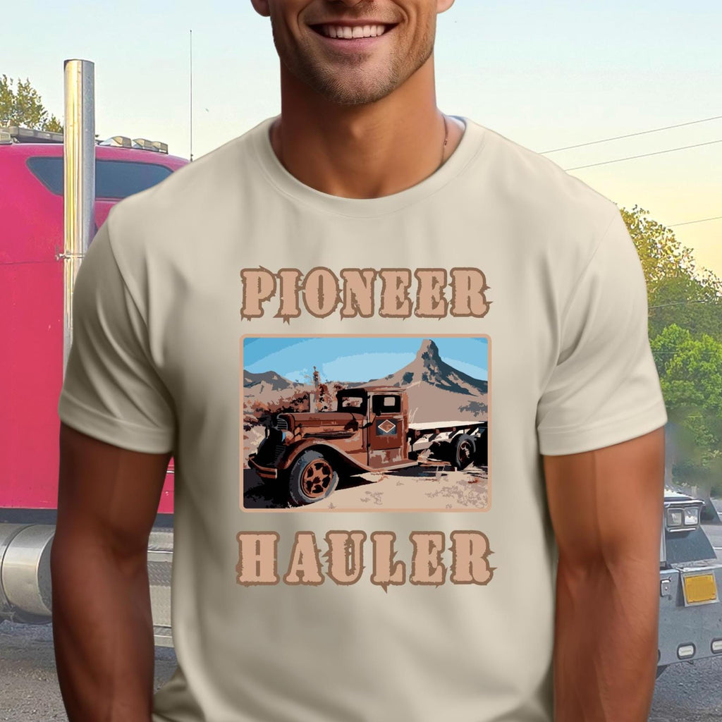 Retro Trucker Shirt Vintage semi truck t-shirt Truck Driver t-shirt old truck desert tee gift for trucker