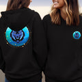 Blue Wolf Graphic Hoodie: USA Printed Unisex Pullover wolf sweatshirt 5X