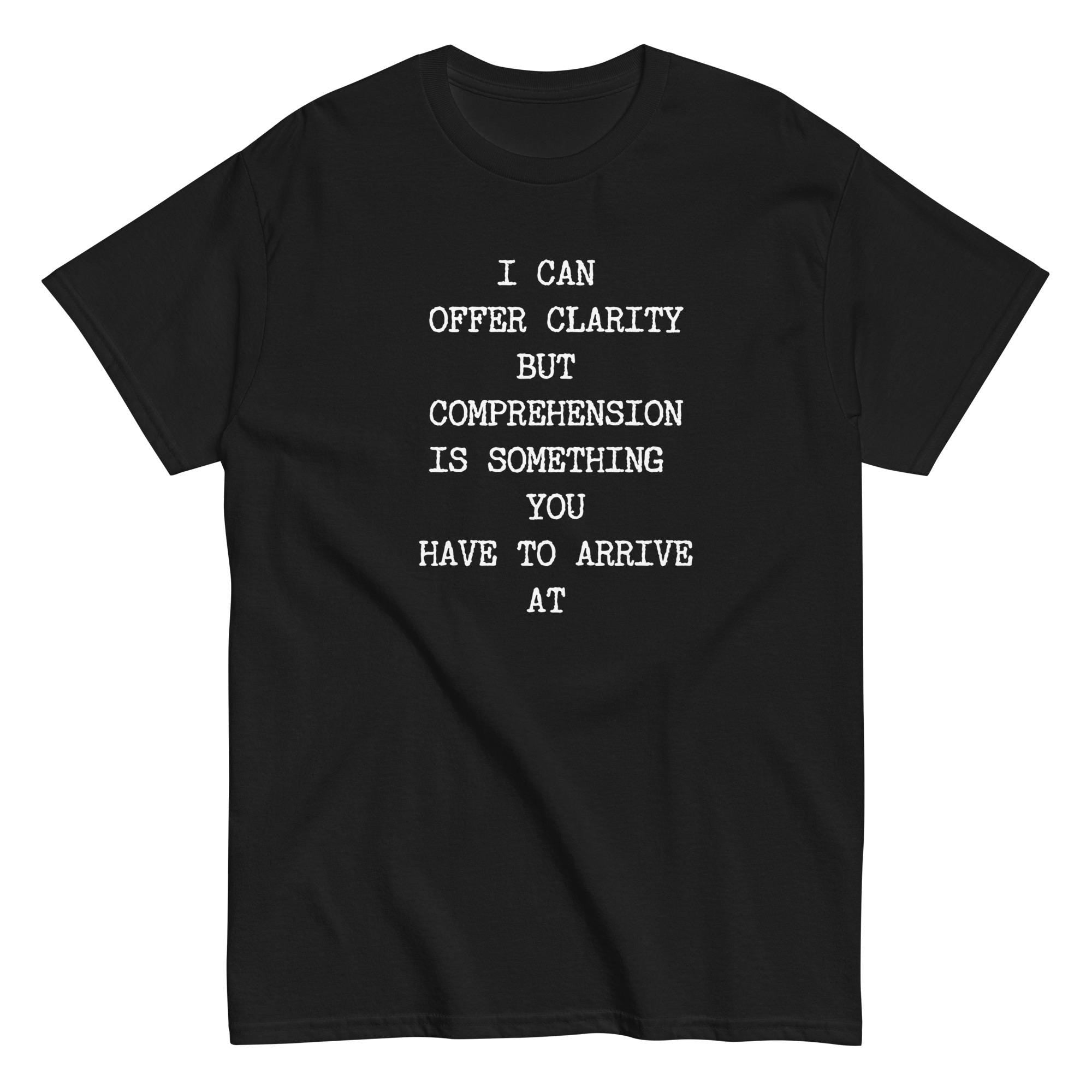 Sarcastic humor t-shirt, Text only shirt, Comprehension tee Gildan cotton Unisex classic tee