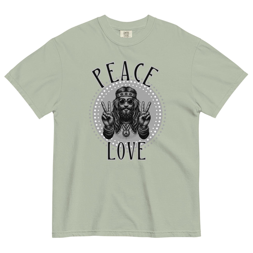 Retro Hippie Peace Love Shirt Comfort Colors Peace Love T-Shirt retro 60s hippie tee Unisex garment-dyed t-shirt