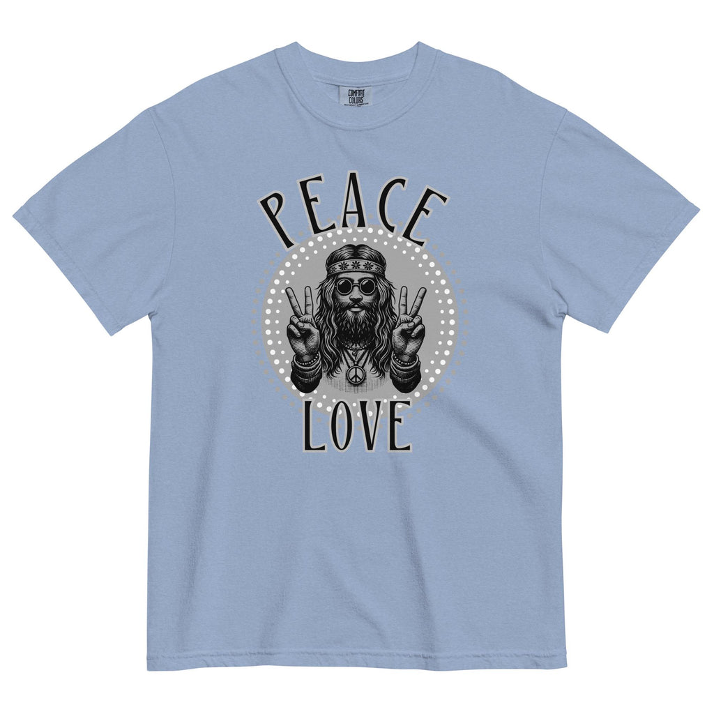 Retro Hippie Peace Love Shirt Comfort Colors Peace Love T-Shirt retro 60s hippie tee Unisex garment-dyed t-shirt