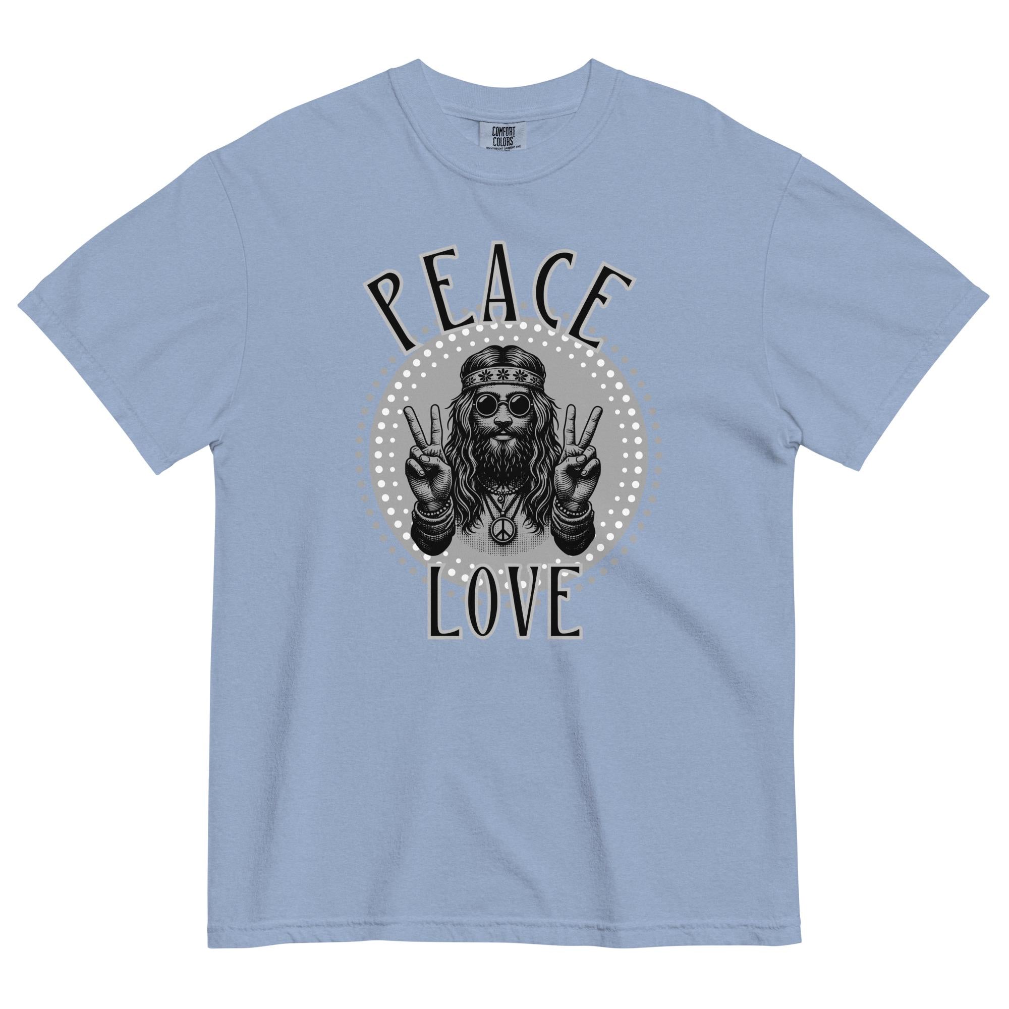 Retro Hippie Peace Love Shirt Comfort Colors Peace Love T-Shirt retro 60s hippie tee Unisex garment-dyed t-shirt