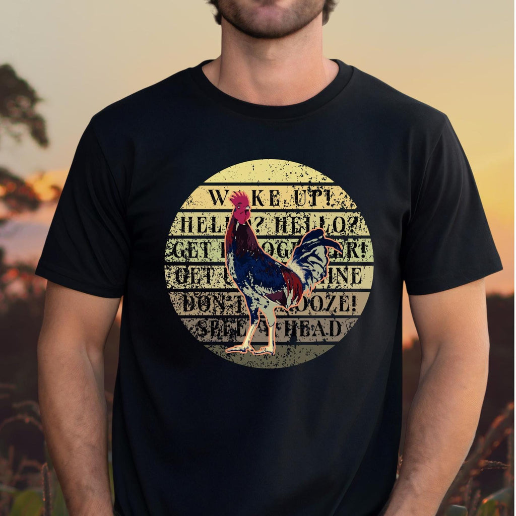 Rooster T-Shirt Wake up Rooster tee, Bella Canvas Chicken Tshirt gift for rooster lover, chicken owner shirt