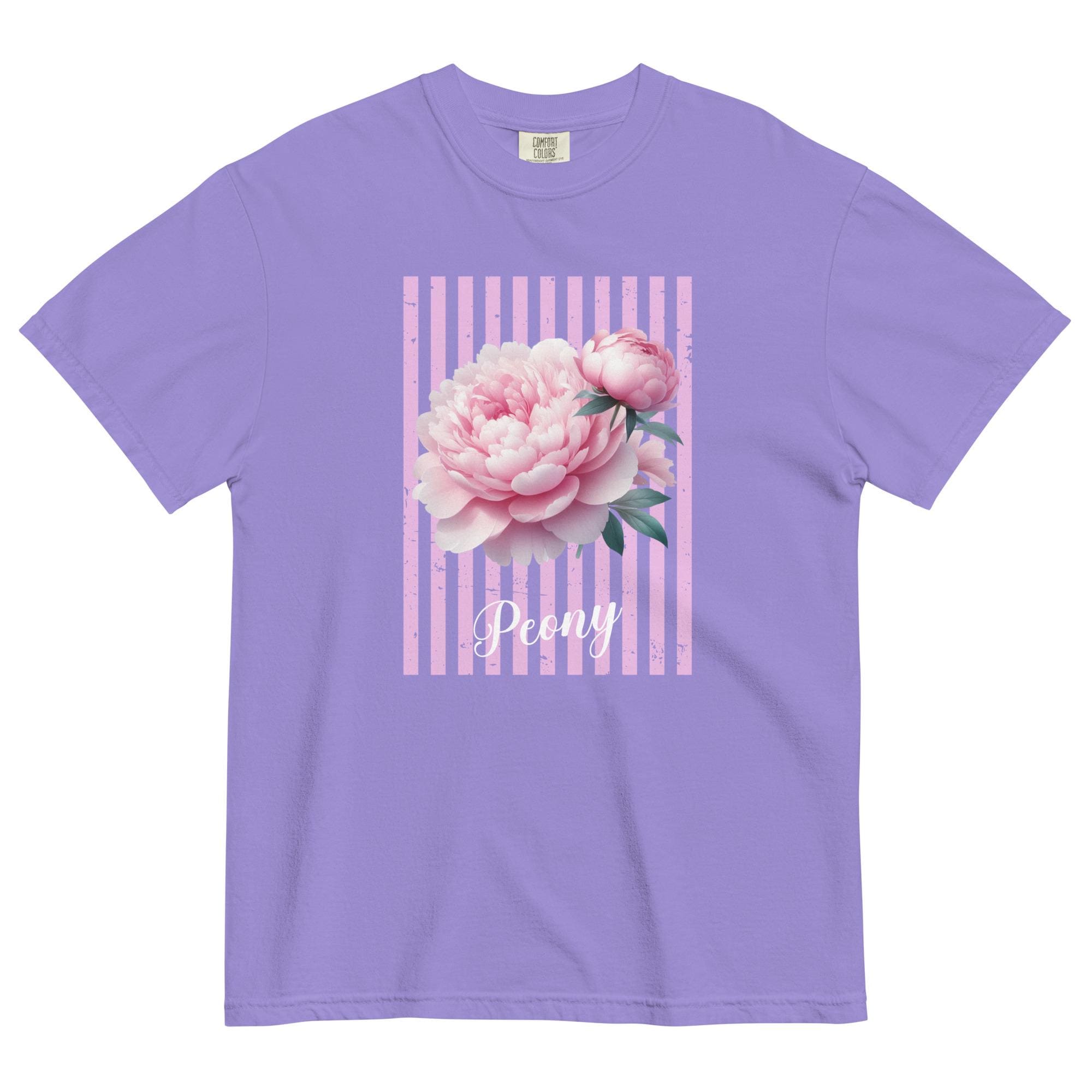 Comfort Colors Peony T-Shirt: Pink Floral Graphic Tee, Peony Lover Gift