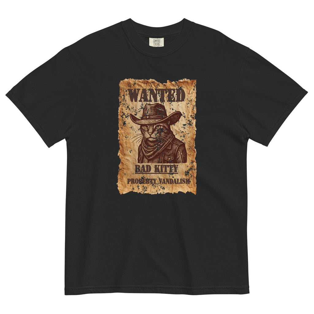 Funny Cat Wanted Poster Shirt Comfort Colors funny Bad Cat T-Shirt Unisex garment-dyed tee