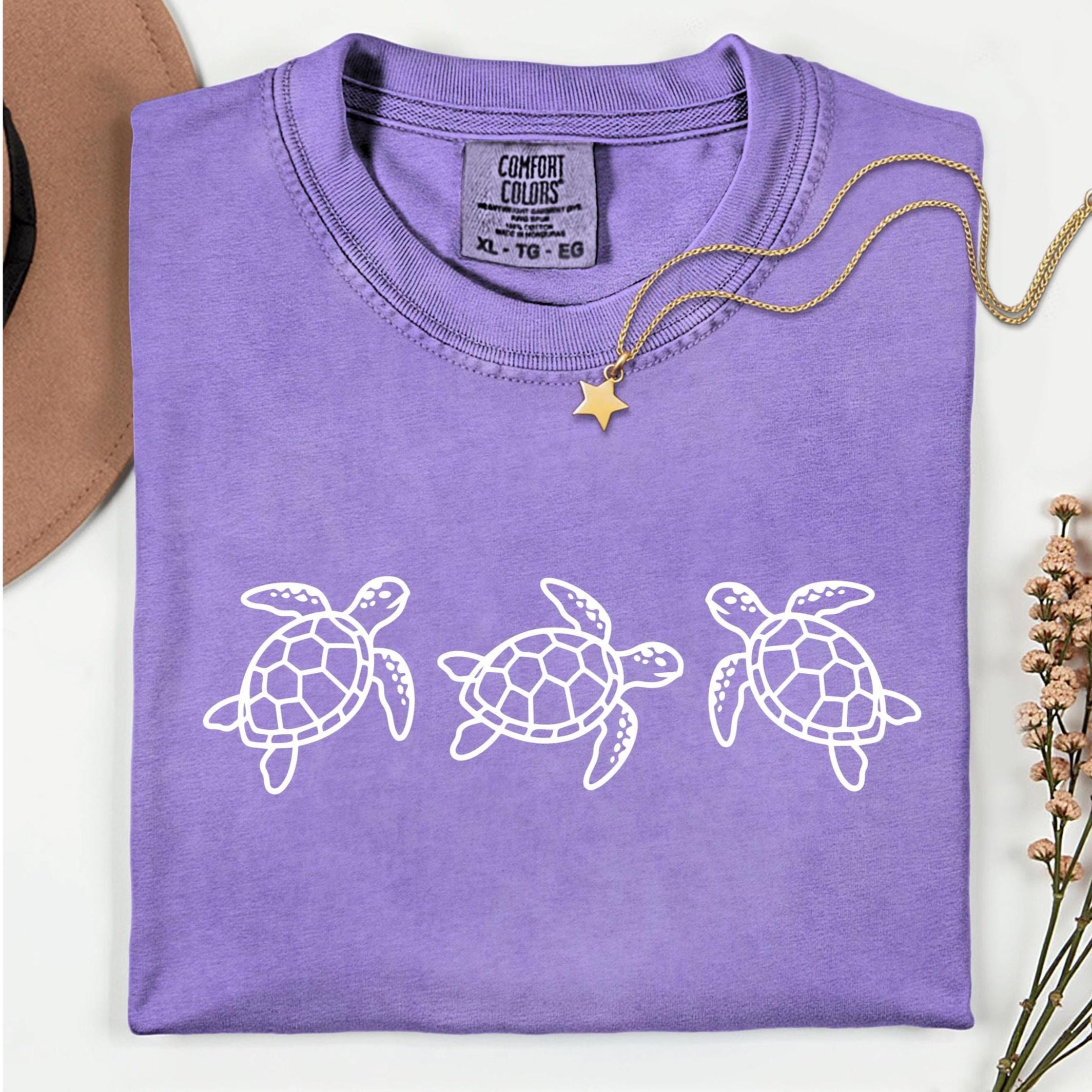 Sea turtles t-shirt Comfort Colors turtles tee Unisex garment-dyed heavyweight t-shirt