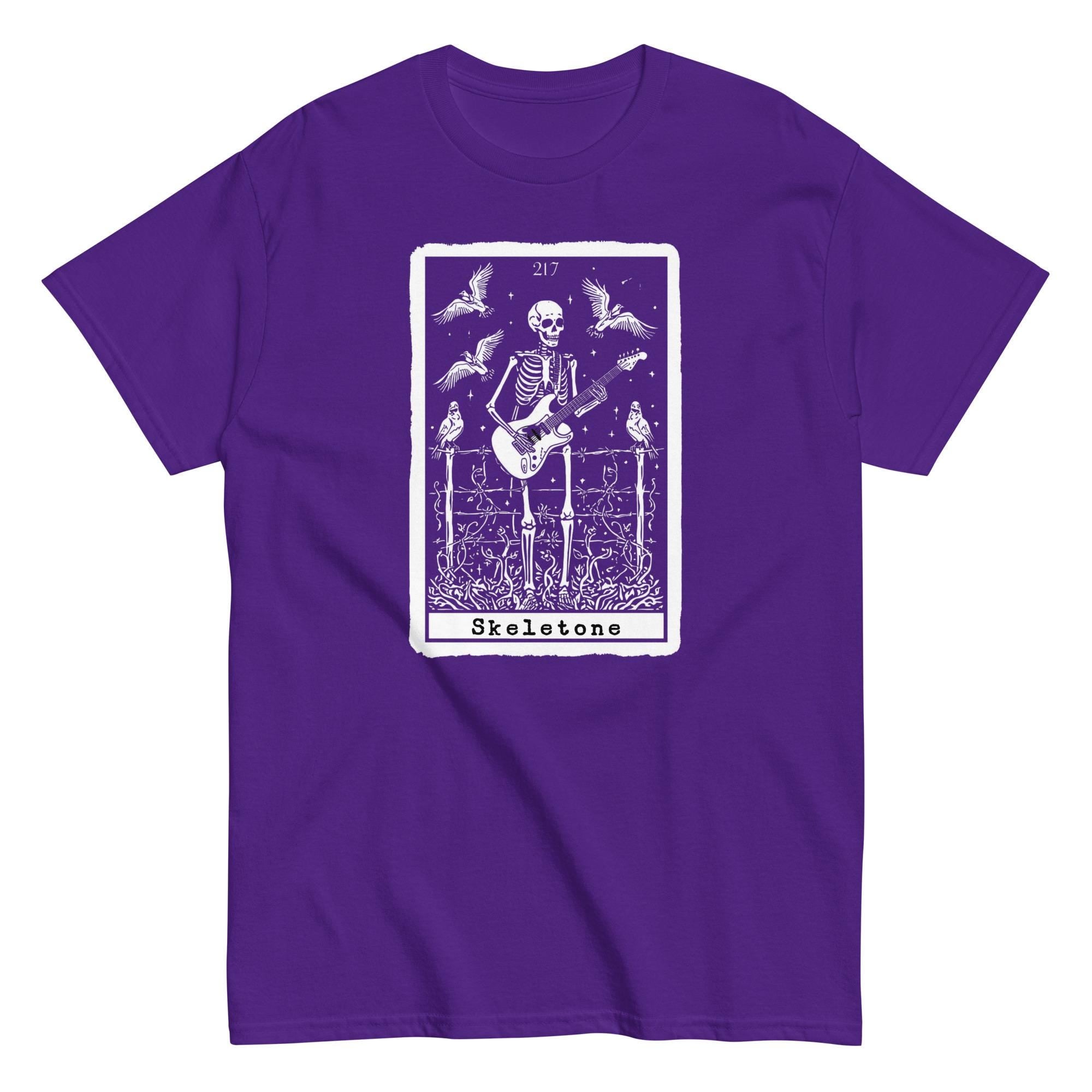 Guitar Player Skeleton Shirt Gildan guitarist tee Tarot card inspired rock band t-shirt Unisex classic tee