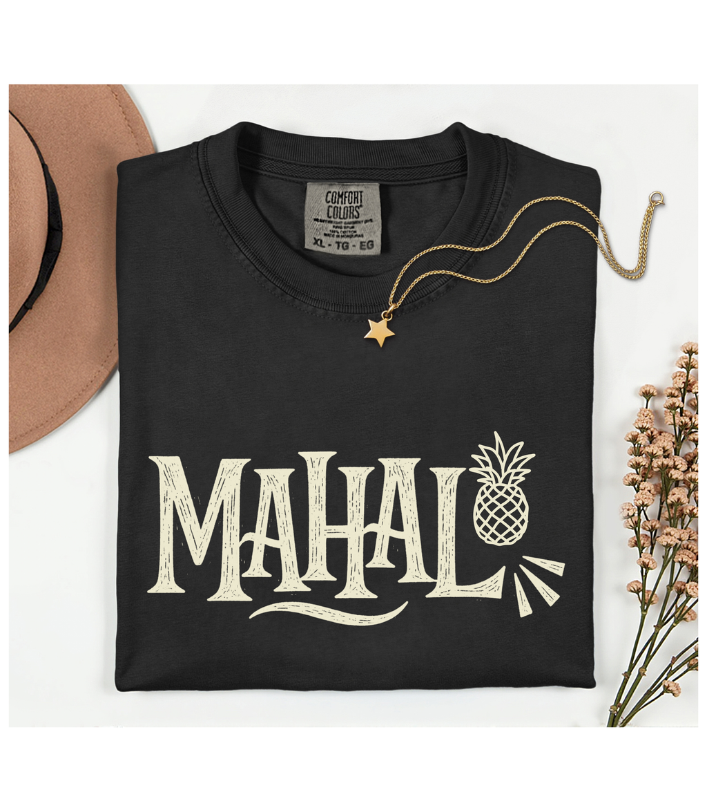 Retro Mahalo Shirt Comfort Colors® Hawaiian thank you t-shirt Unisex garment-dyed heavyweight t-shirtUnisex garment-dyed heavyweight t-shirt