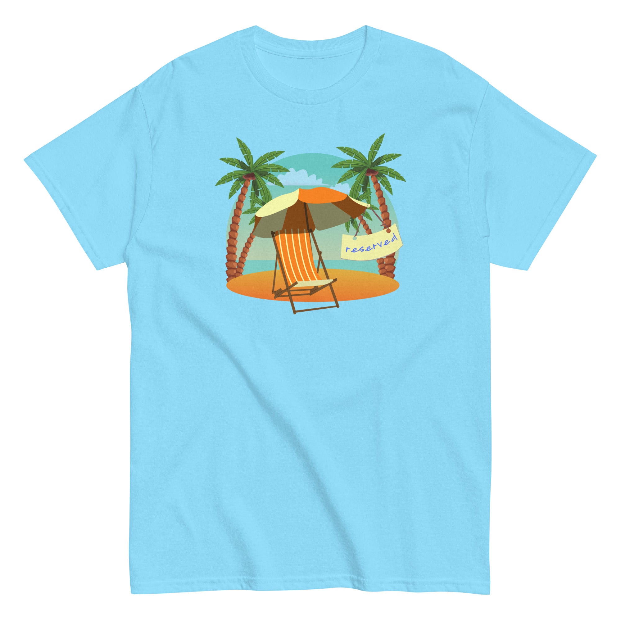 Beach chair shirt, cute beach chair tee, gift for beach lover, coastal vacation shirt, tropical beach tee