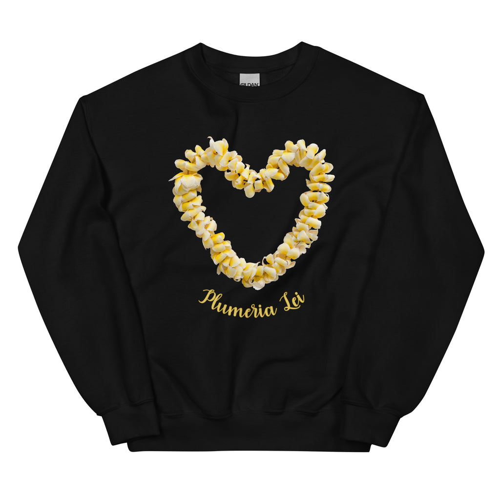 Plumeria Lei Sweatshirt,  Hawaii flowers shirt, Flower lei sweatshirt,  Hawaiian sweaters, gift for Hawaii lover, plumeria lover gift, tropical flowers gift Unisex Sweatshirt