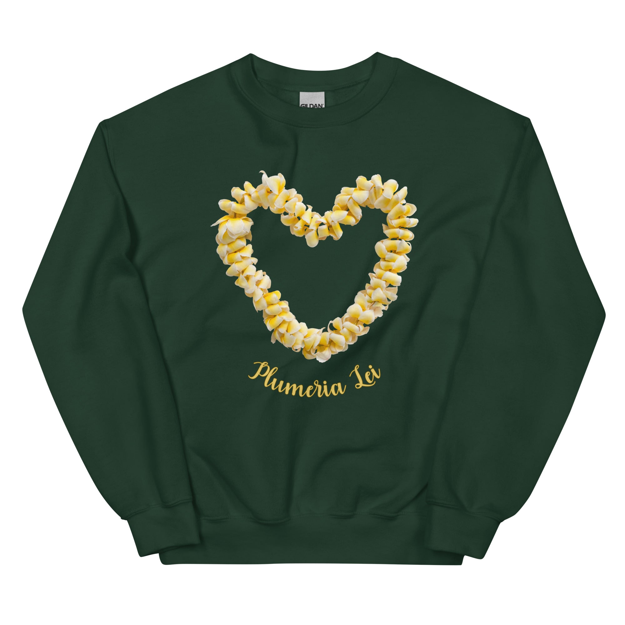 Plumeria Lei Sweatshirt,  Hawaii flowers shirt, Flower lei sweatshirt,  Hawaiian sweaters, gift for Hawaii lover, plumeria lover gift, tropical flowers gift Unisex Sweatshirt