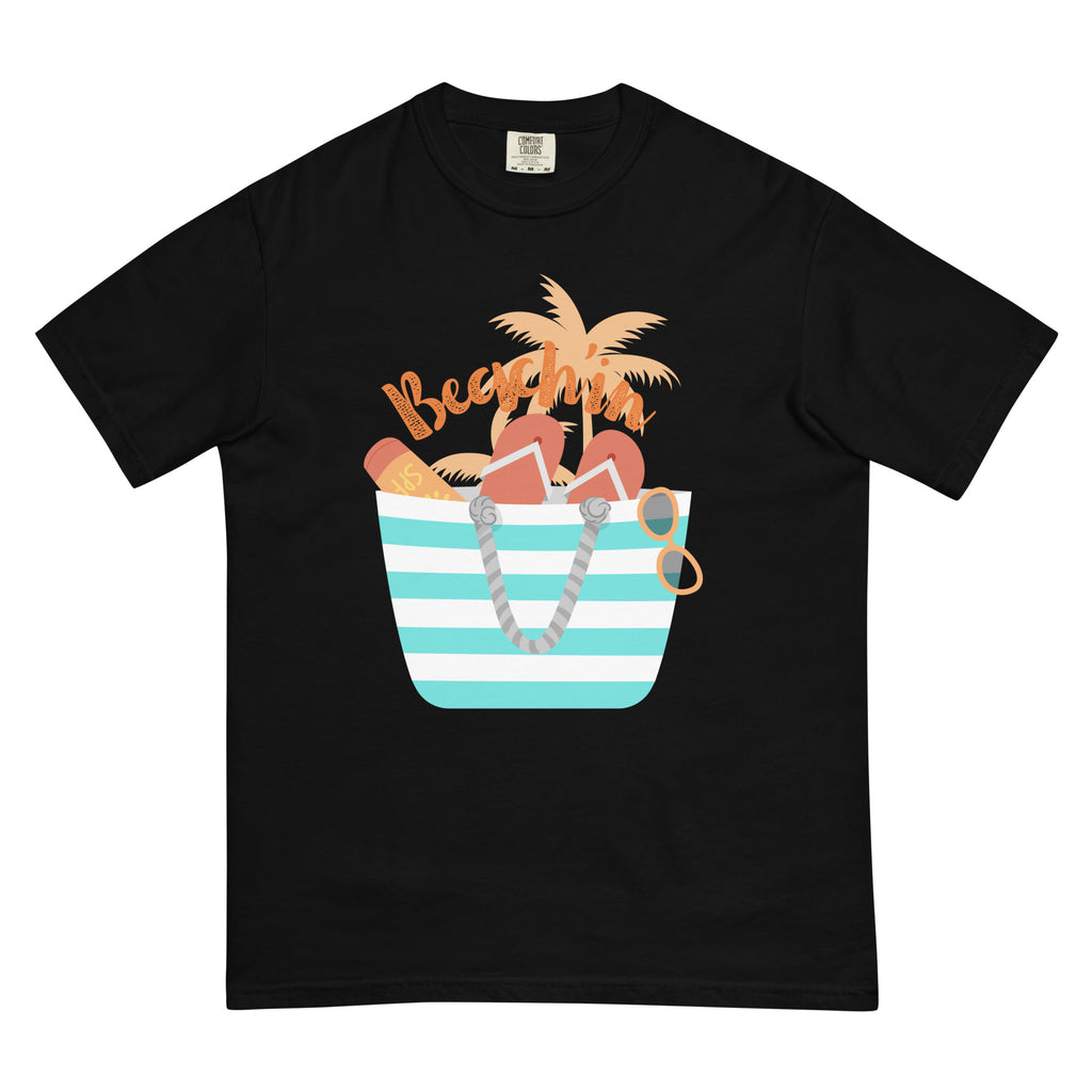Beach Summer Shirt, Beachin' Cotton garment-dyed heavyweight t-shirt
