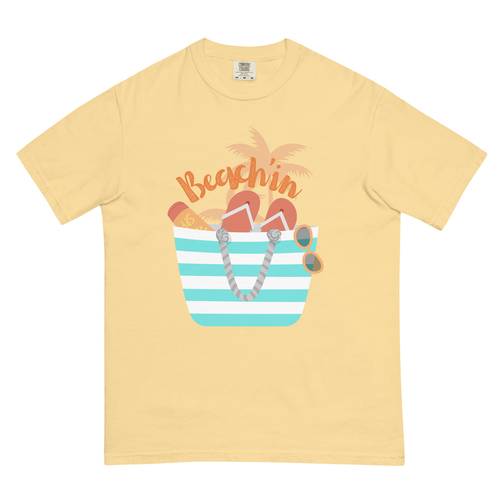 Beach Summer Shirt, Beachin' Cotton garment-dyed heavyweight t-shirt