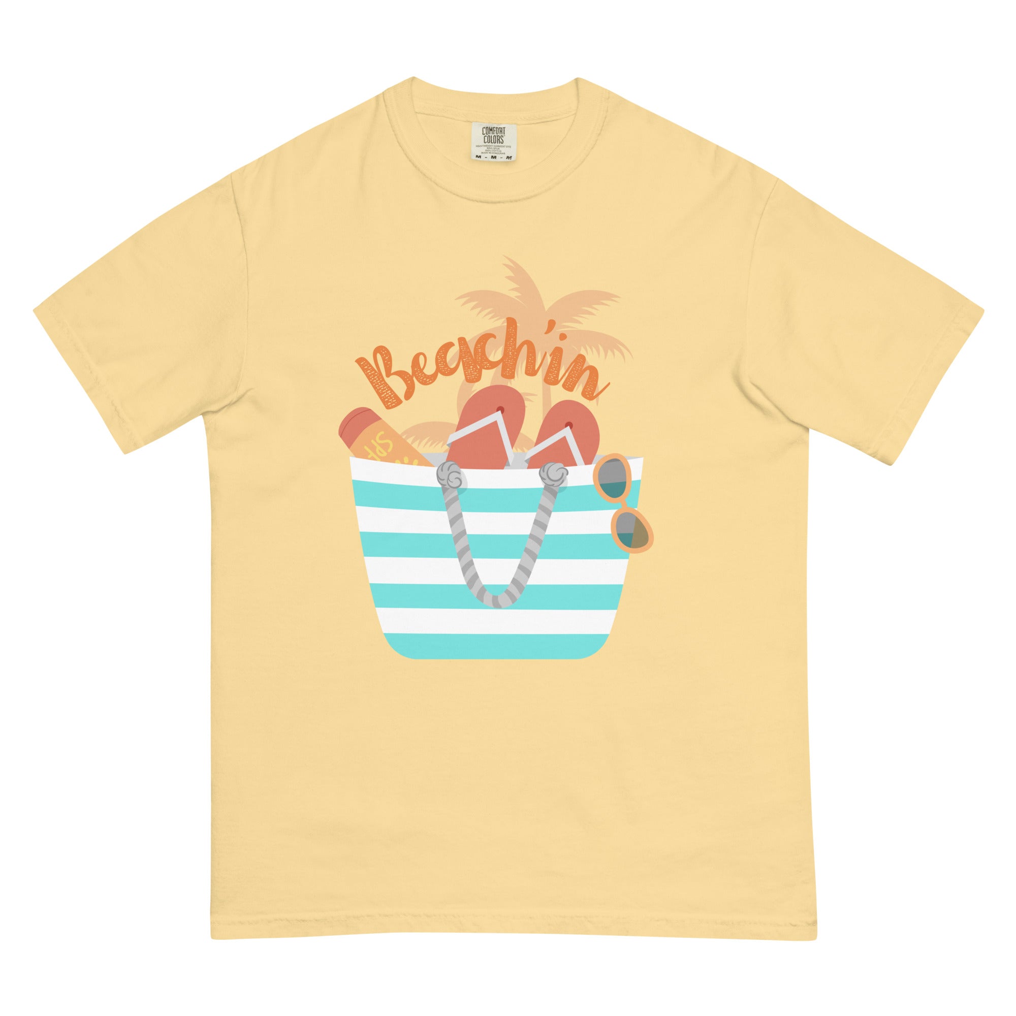 Beach Summer Shirt, Beachin' Cotton garment-dyed heavyweight t-shirt