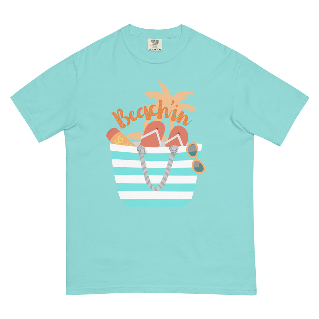 Beach Summer Shirt, Beachin' Cotton garment-dyed heavyweight t-shirt