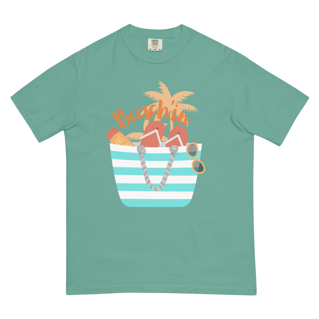 Beach Summer Shirt, Beachin' Cotton garment-dyed heavyweight t-shirt