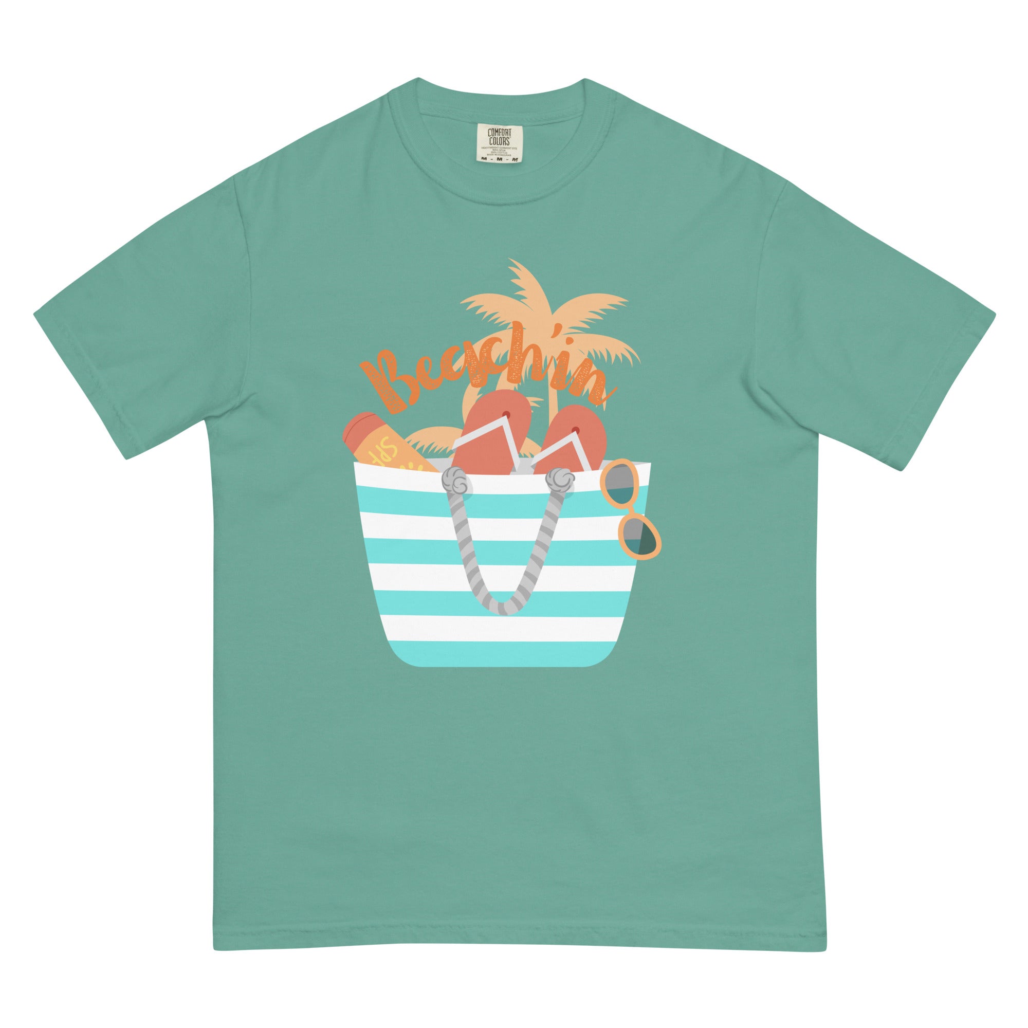 Beach Summer Shirt, Beachin' Cotton garment-dyed heavyweight t-shirt