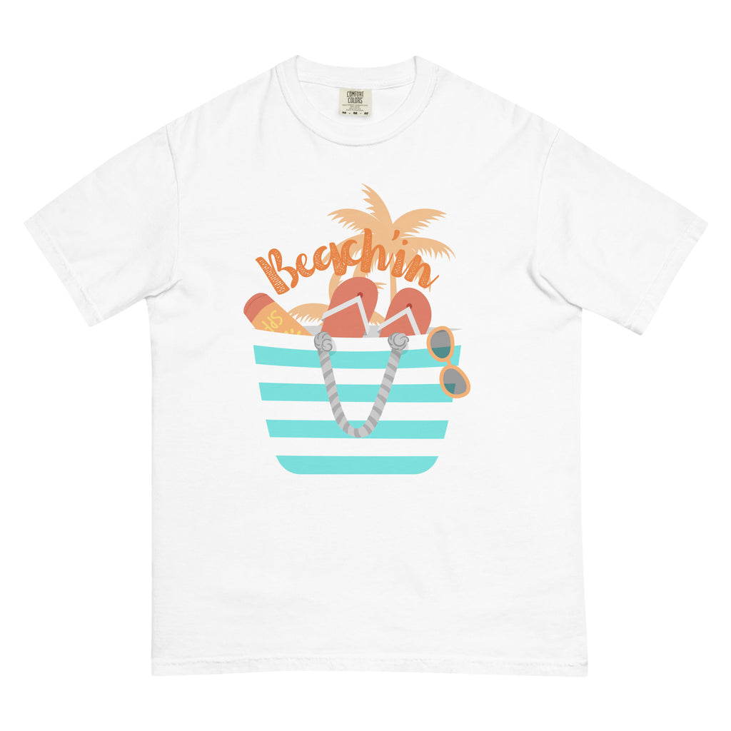 Beach Summer Shirt, Beachin' Cotton garment-dyed heavyweight t-shirt