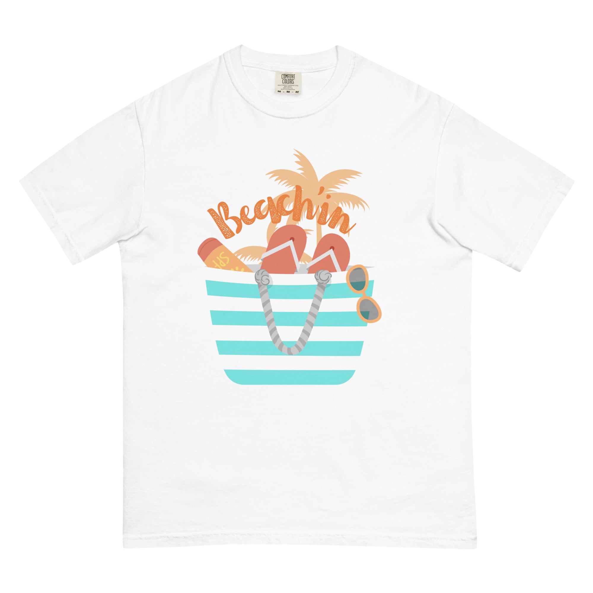 Beach Summer Shirt, Beachin' Cotton garment-dyed heavyweight t-shirt