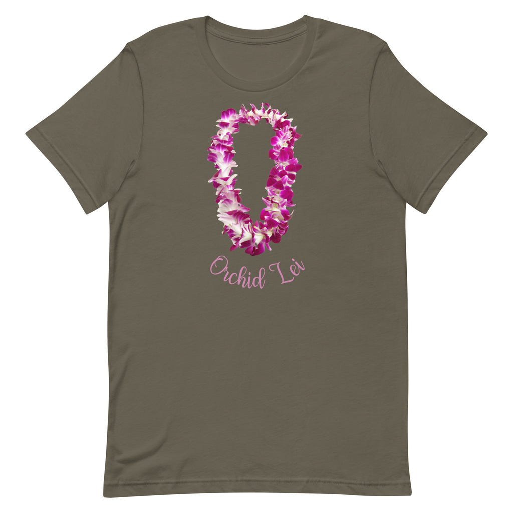 Orchid Lei Shirt, Purple orchid lei, Hawaiian flowers shirt, Orchid lei tees, Hawaii lover gift, Orchid lover gift
