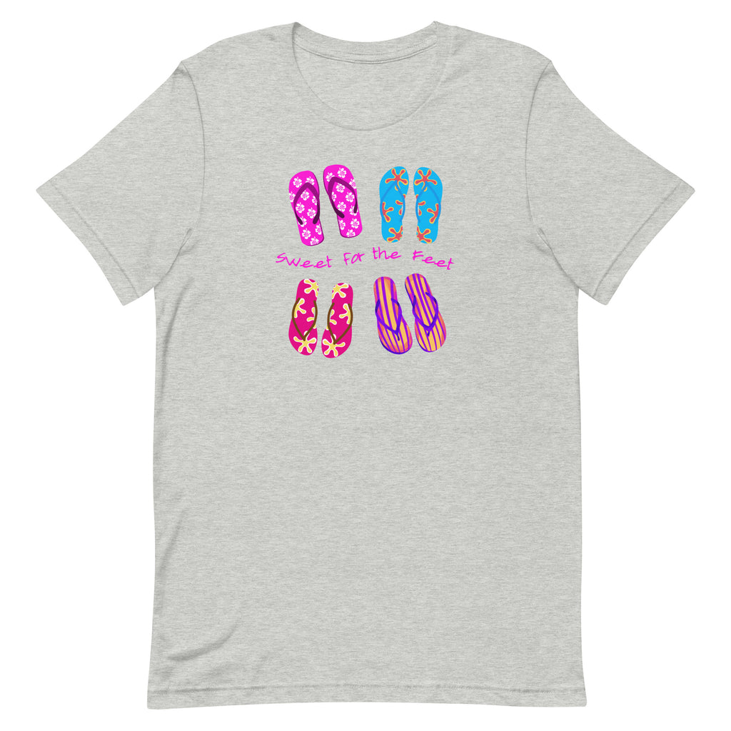 Flip Flops Shirt, Sweet for the feet shirt, Beach slippers summer shirt, gift for beach lover, Hawaii lover giftUnisex t-shirt