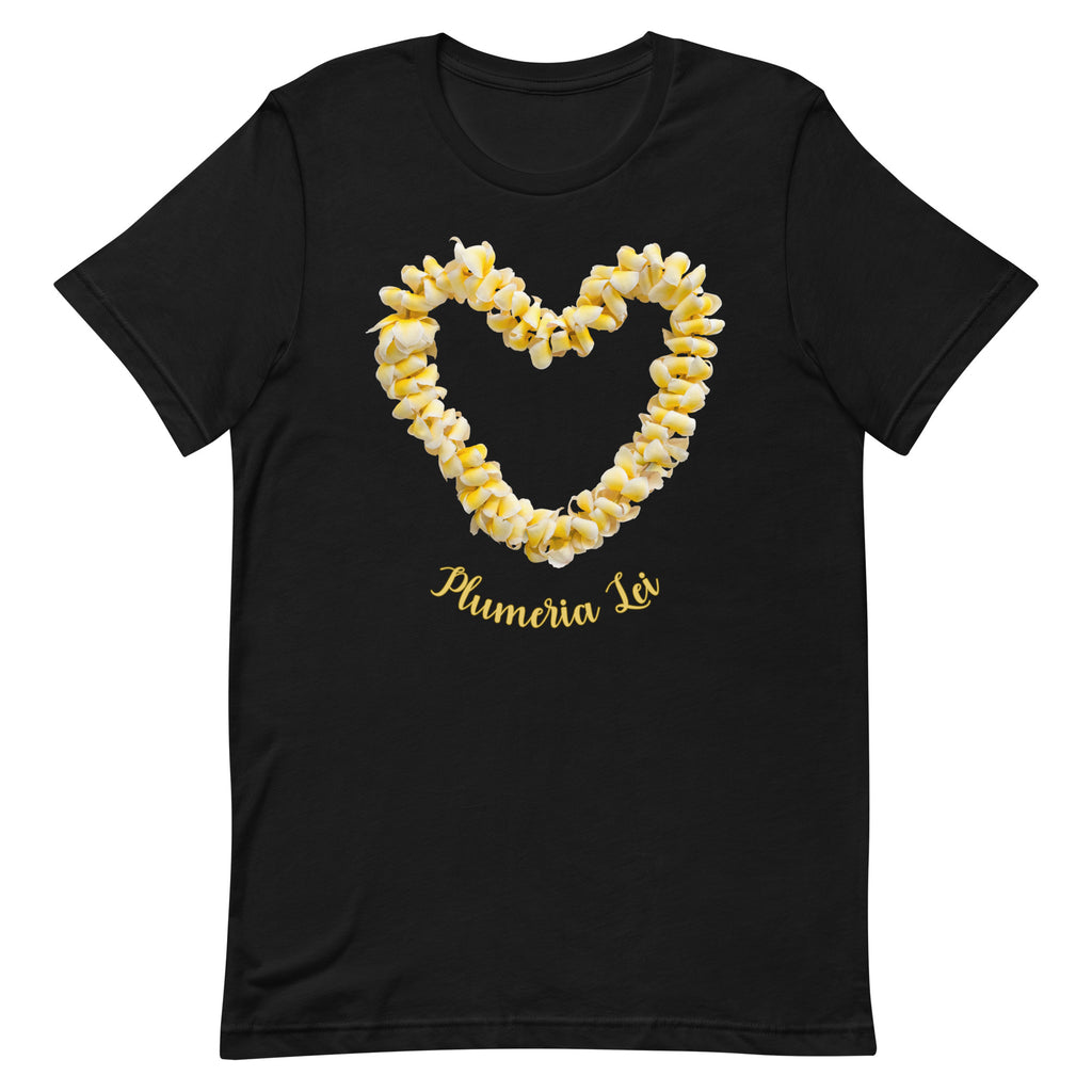 Plumeria Lei Shirt, Hawaii flowers shirt, Flower lei shirt, Hawaiian tees, gift for Hawaii lover, plumeria lover gift, tropical flowers giftUnisex t-shirt