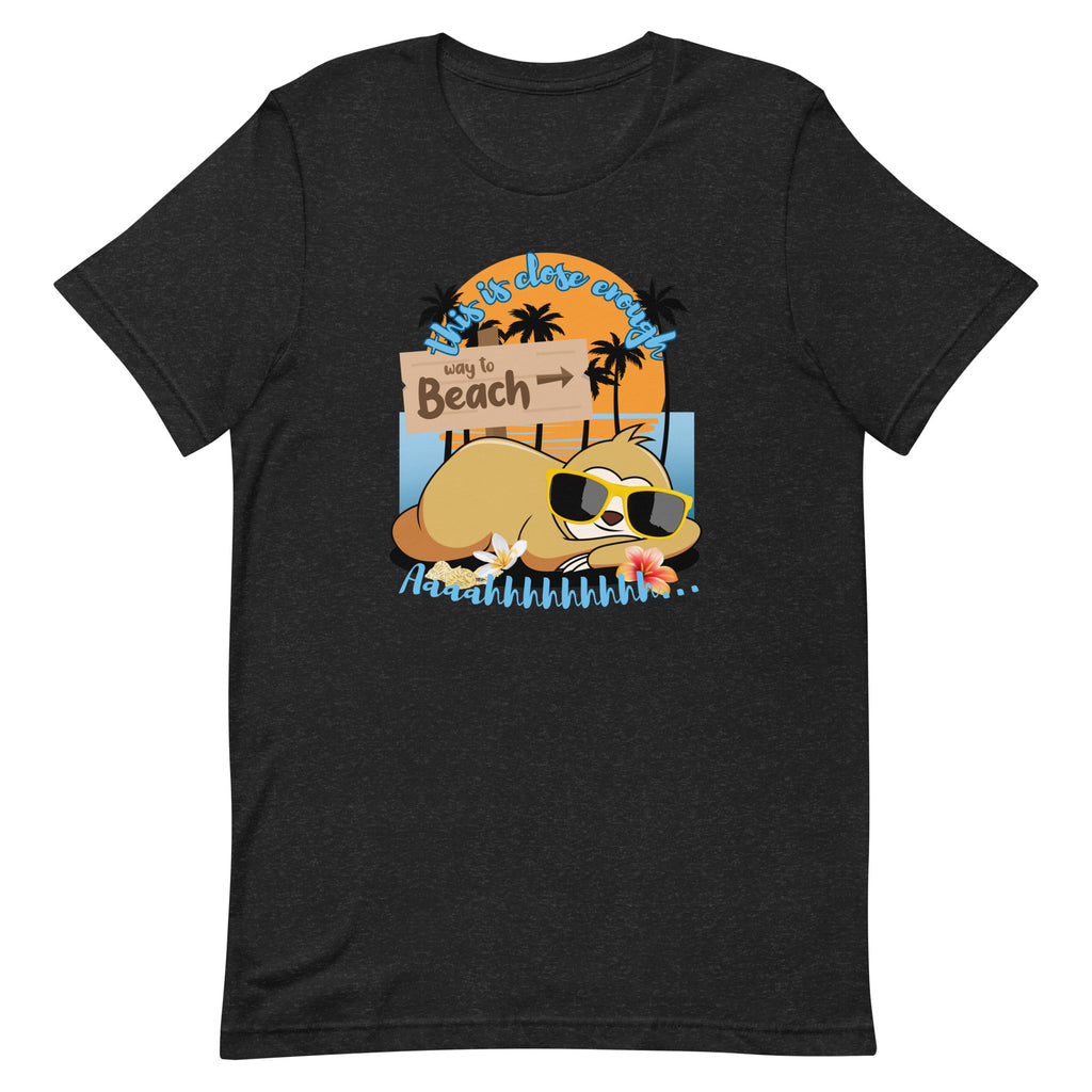 Sloth Shirt, Cute sloth beach shirt, Funny sloth summer shirt, Sloth beach tee, gift for sloth lover Unisex t-shirt