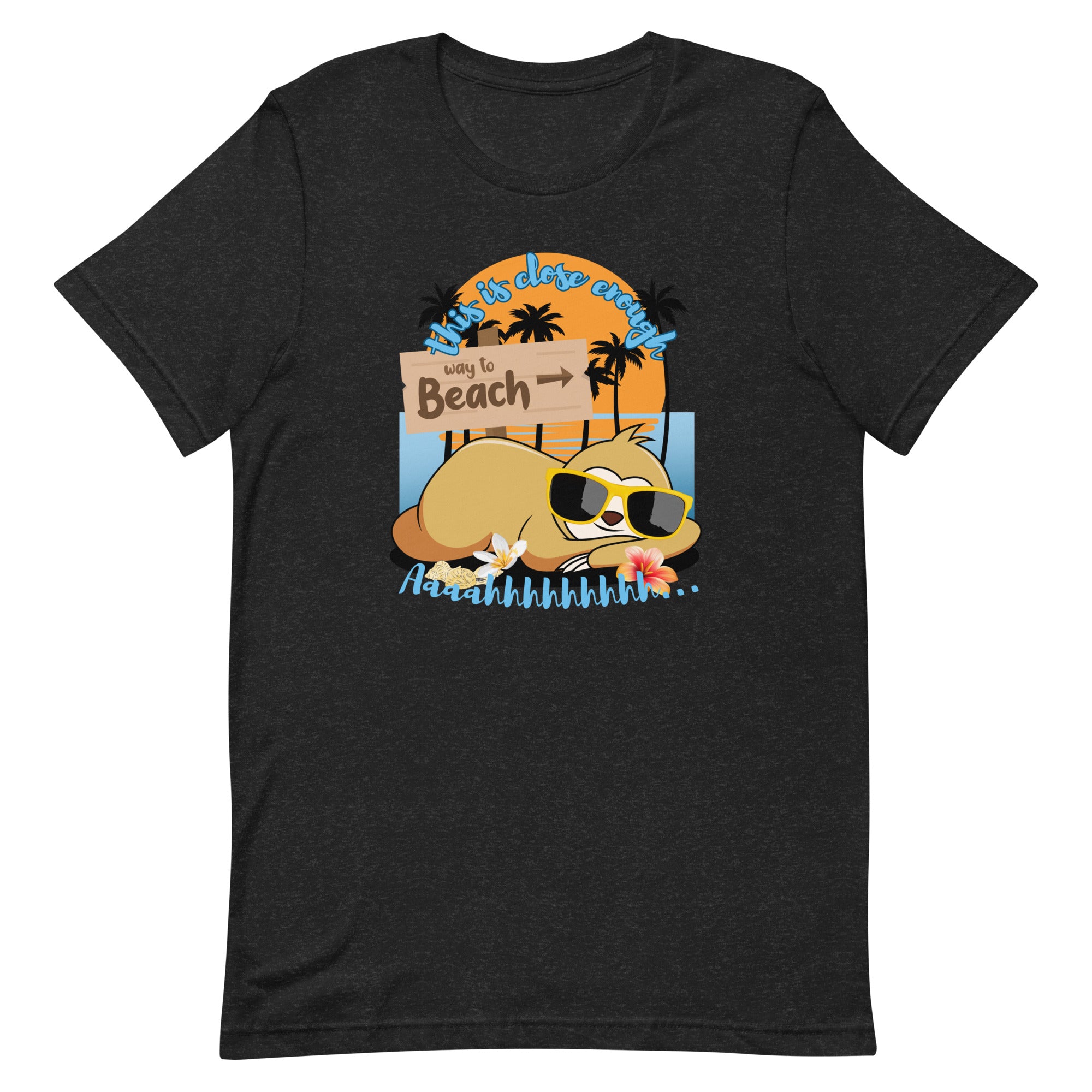 Sloth Shirt, Cute sloth beach shirt, Funny sloth summer shirt, Sloth beach tee, gift for sloth lover Unisex t-shirt