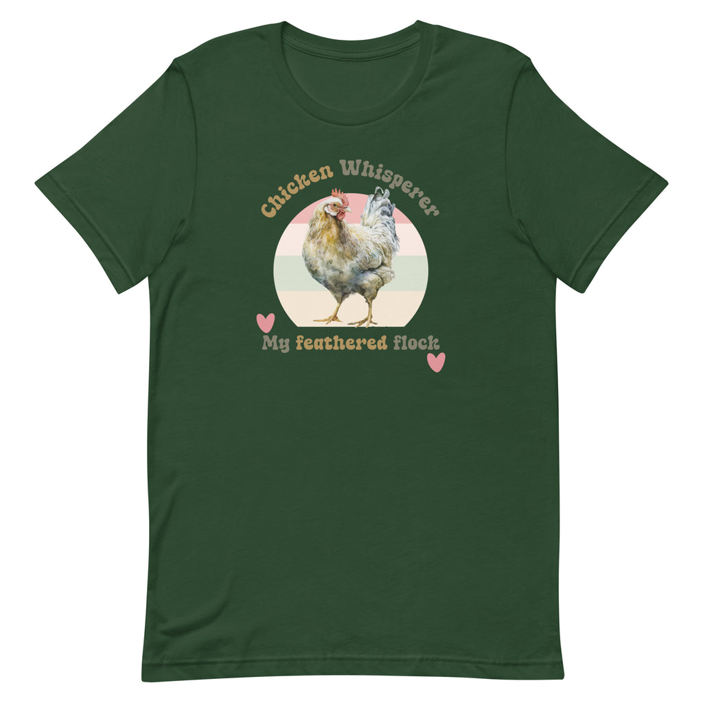 Funny Chicken Shirt, Retro Chicken shirt, Funny Chicken Whisperer tee, gift for chicken lover, chicken farmer giftUnisex t-shirt