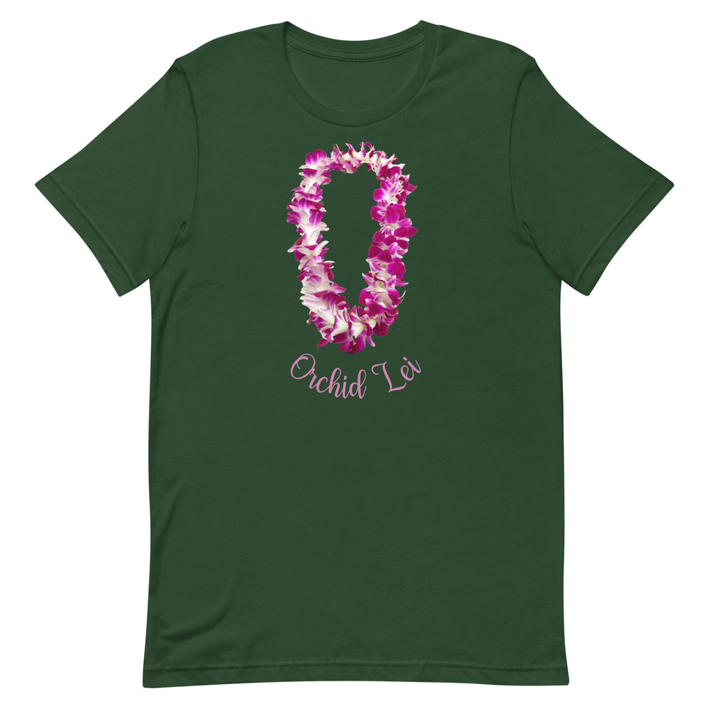 Orchid Lei Shirt, Purple orchid lei, Hawaiian flowers shirt, Orchid lei tees, Hawaii lover gift, Orchid lover gift