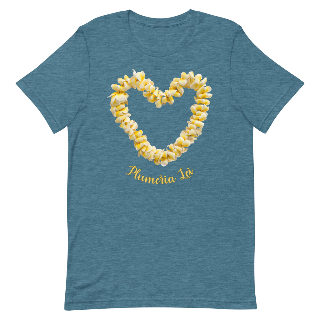 Plumeria Lei Shirt, Hawaii flowers shirt, Flower lei shirt, Hawaiian tees, gift for Hawaii lover, plumeria lover gift, tropical flowers giftUnisex t-shirt