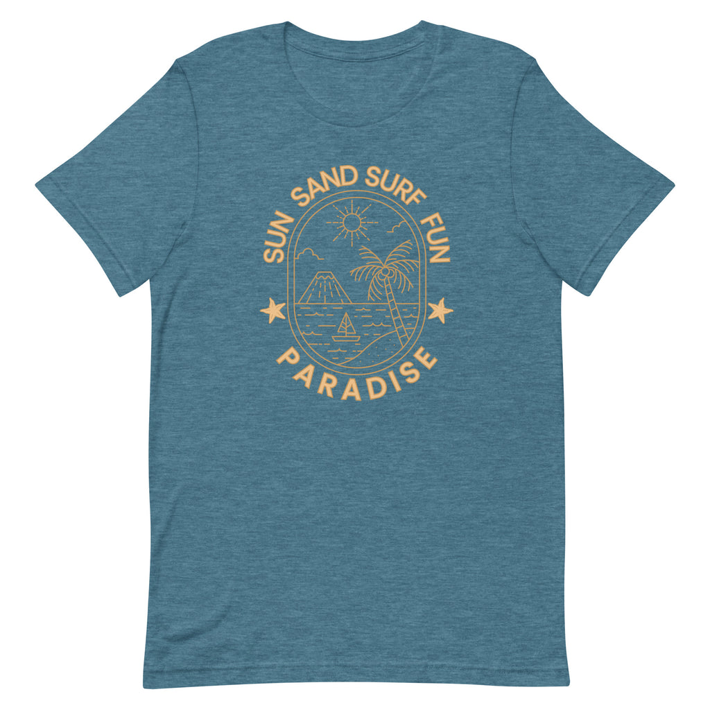Sun Sand Surf Shirt, Beach Tshirt, Surf Shirt, unisex surfing shirt, Minimalist beach tee