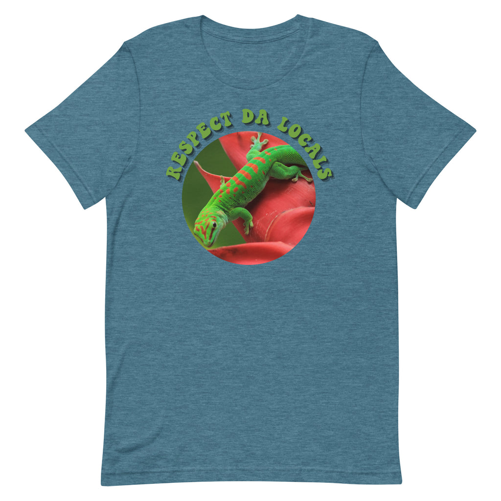 Hawaii Gecko Shirt, Cute gecko shirt, Hawaiian shirts, Respect da locals shirt, Gecko Tshirt, Gecko Unisex t-shirt
