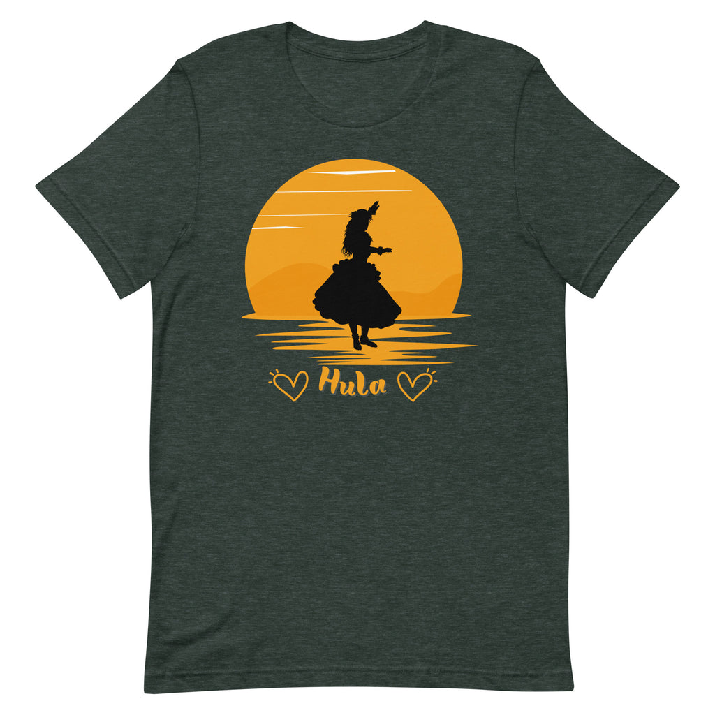 Hula Sunset Shirt, Hawaiian Hula Shirt, Hula Hawaii shirt, gift for Hula lover, Hula dance shirt, Hawaii shirts Hawaiian teesUnisex t-shirt