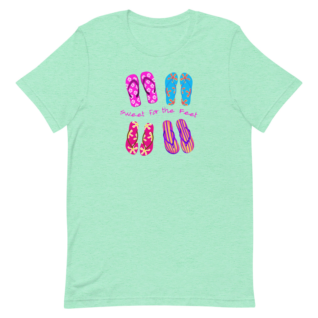Flip Flops Shirt, Sweet for the feet shirt, Beach slippers summer shirt, gift for beach lover, Hawaii lover giftUnisex t-shirt