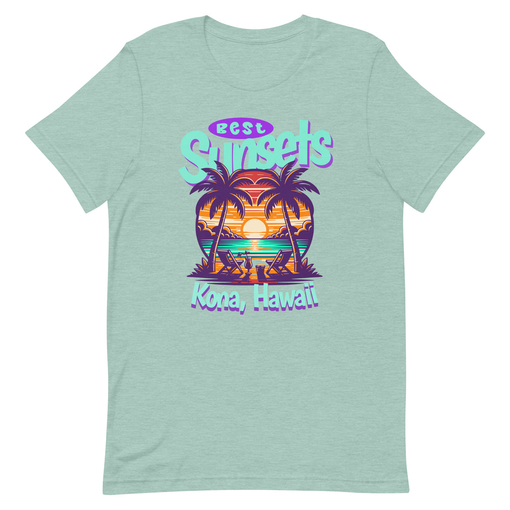 Kona Hawaii Shirt, Kona Sunset Shirt, Hawaiian Shirts, Hawaii sunset shirt, gift for Hawaii lover