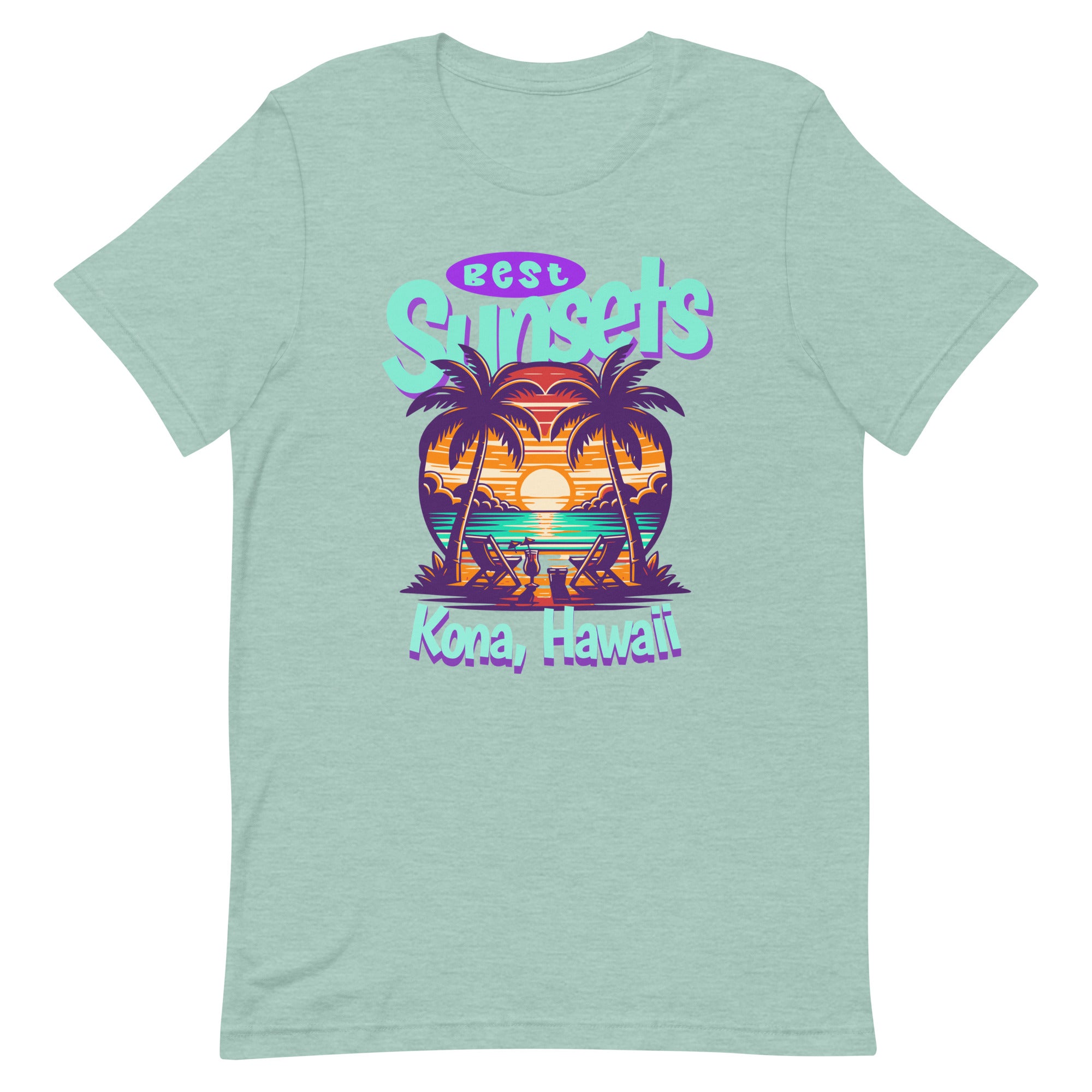 Kona Hawaii Shirt, Kona Sunset Shirt, Hawaiian Shirts, Hawaii sunset shirt, gift for Hawaii lover