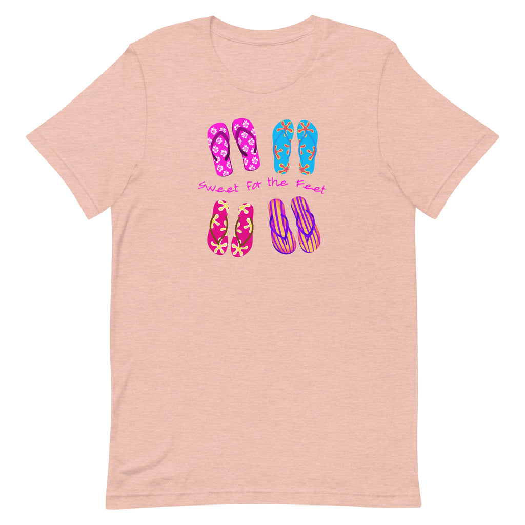 Flip Flops Shirt, Sweet for the feet shirt, Beach slippers summer shirt, gift for beach lover, Hawaii lover giftUnisex t-shirt