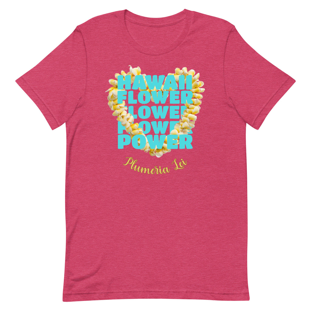 Hawaii plumeria shirt, Hawaii flower power shirt, Plumeria Lei Shirt, gift for Hawaii lover, gift for Plumeria lover Unisex t-shirtUnisex t-shirt