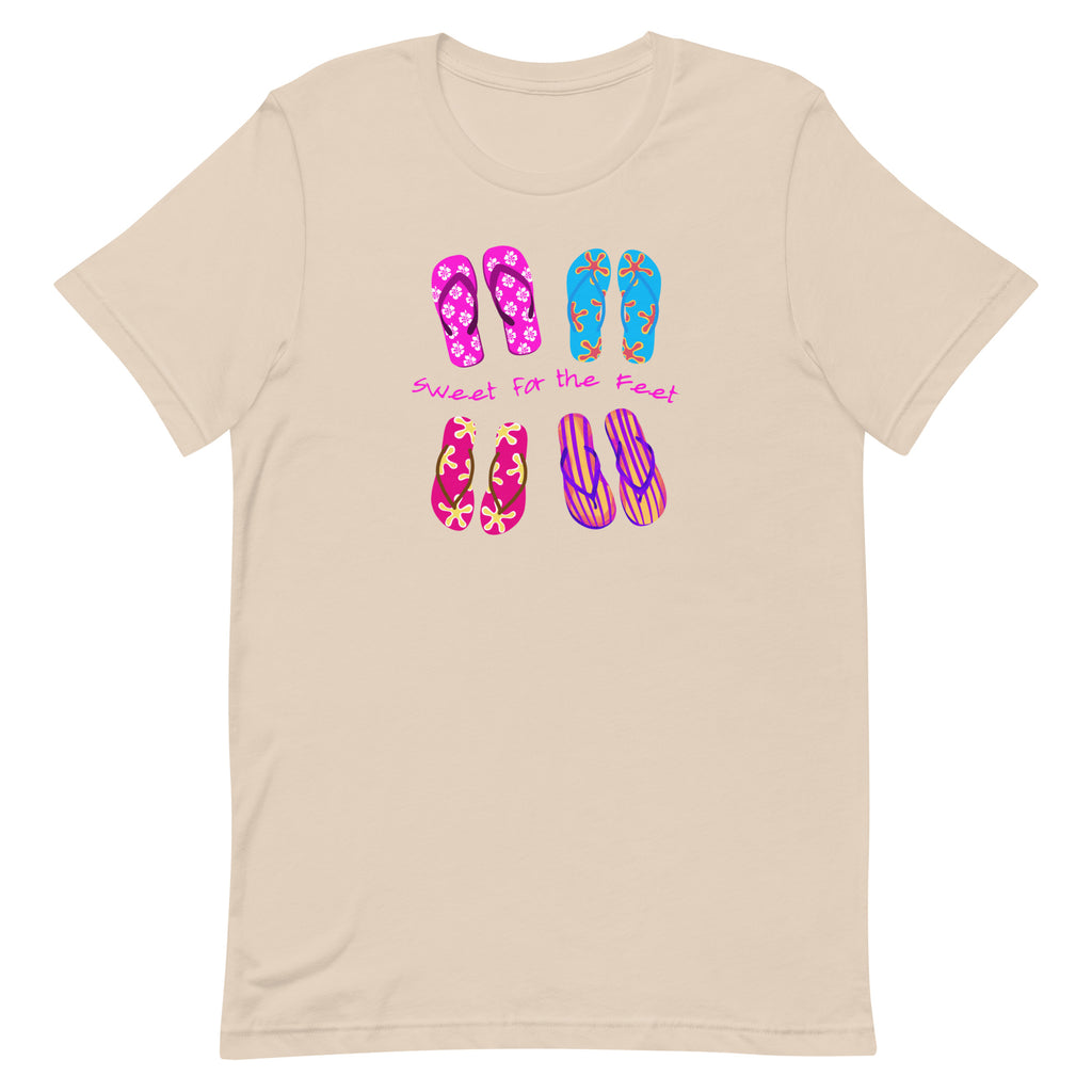 Flip Flops Shirt, Sweet for the feet shirt, Beach slippers summer shirt, gift for beach lover, Hawaii lover giftUnisex t-shirt