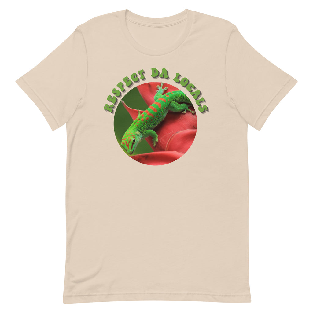 Hawaii Gecko Shirt, Cute gecko shirt, Hawaiian shirts, Respect da locals shirt, Gecko Tshirt, Gecko Unisex t-shirt