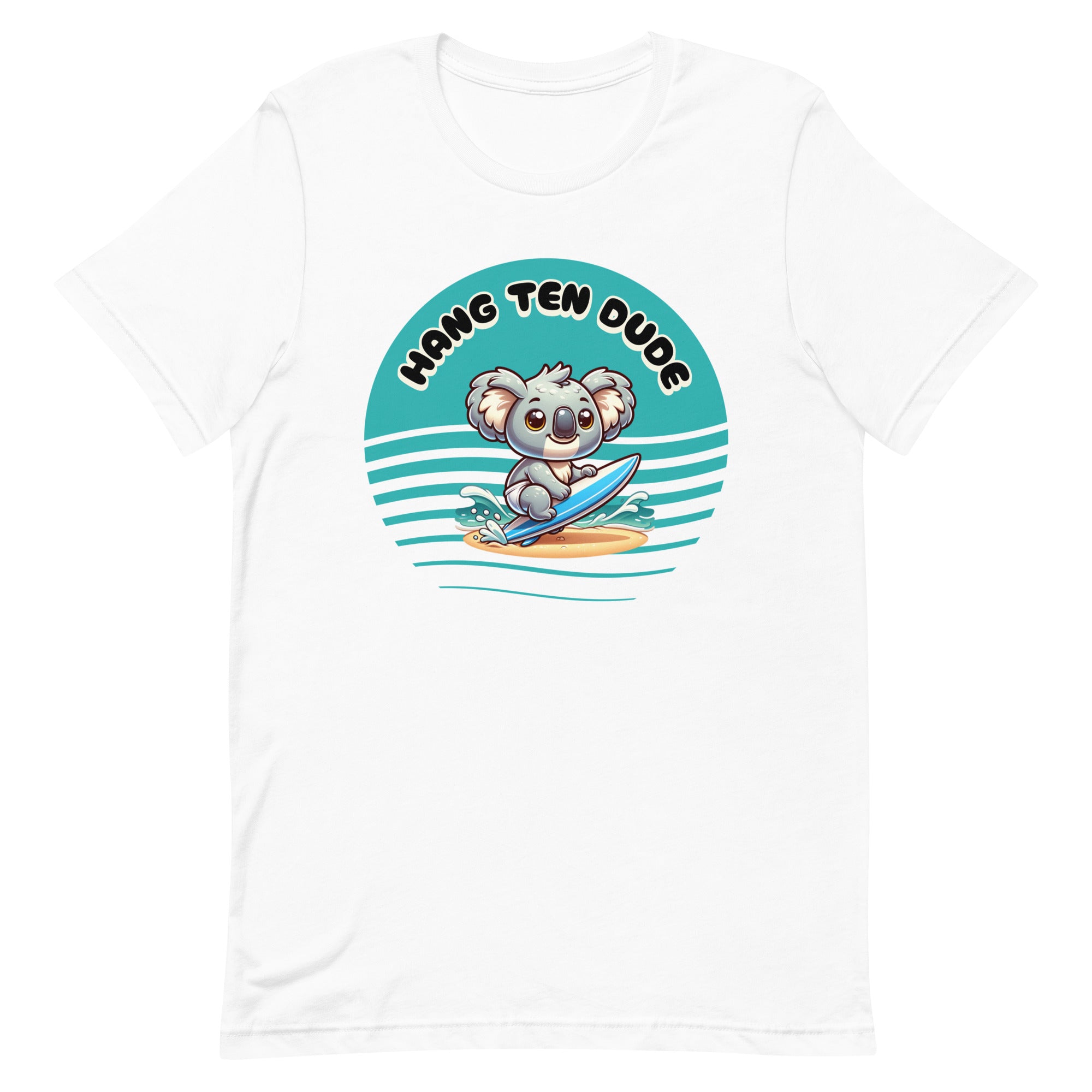 Koala Surfer Shirt, Surfing Koala Shirt, Koala bear surfing t-shirt, Unisex t-shirt