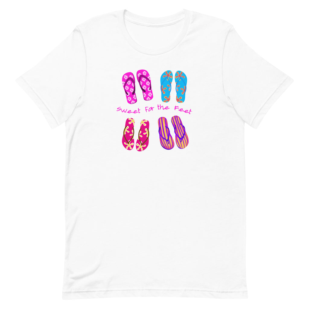 Flip Flops Shirt, Sweet for the feet shirt, Beach slippers summer shirt, gift for beach lover, Hawaii lover giftUnisex t-shirt