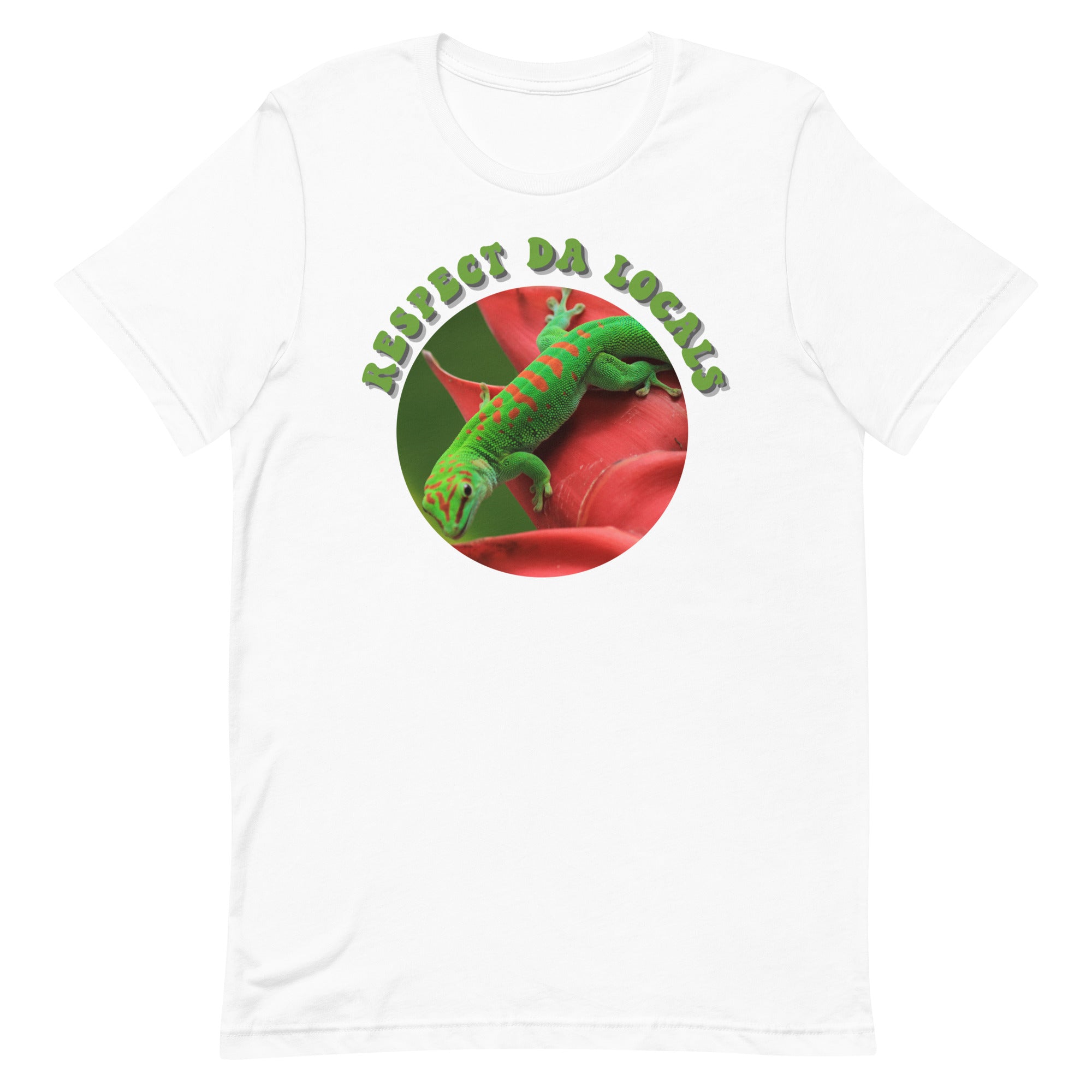 Hawaii Gecko Shirt, Cute gecko shirt, Hawaiian shirts, Respect da locals shirt, Gecko Tshirt, Gecko Unisex t-shirt