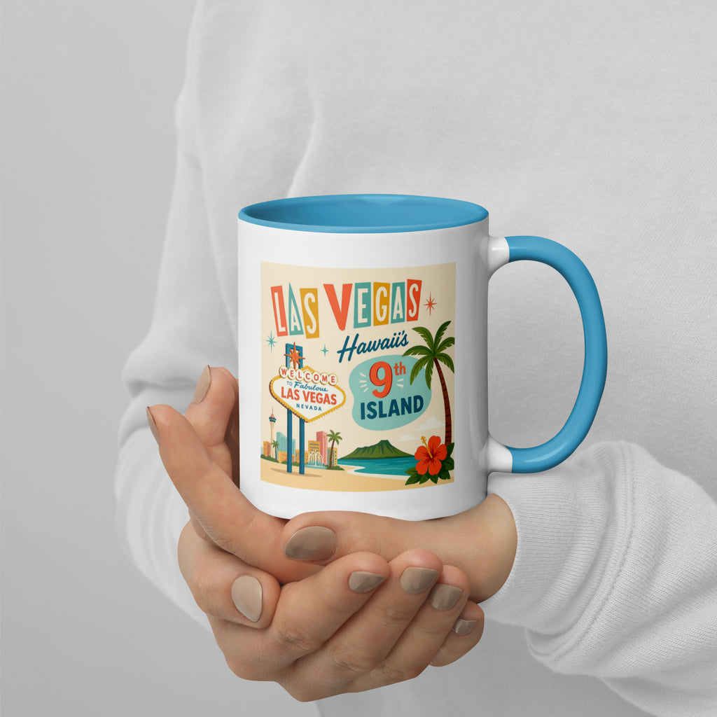 Las Vegas Hawaii Coffee Mug with Color Inside Gift for Hawaiian Kama'aina Las Vegas gift