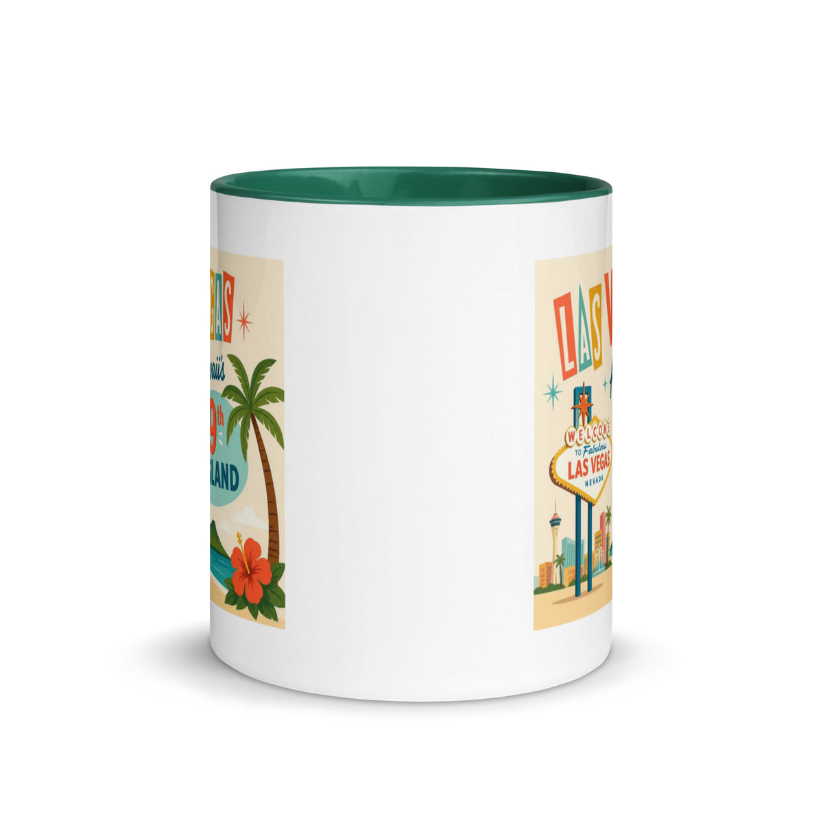 Las Vegas Hawaii Coffee Mug with Color Inside Gift for Hawaiian Kama'aina Las Vegas gift